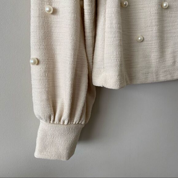 ZARA-PEARL Textured Balloon Sleeve Pullover (Medium) - Picture 7 of 10